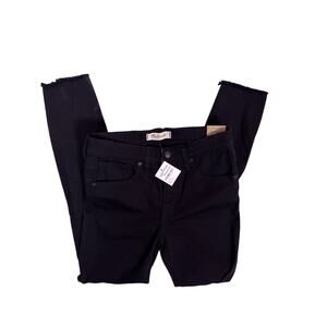Madewell NWT Skinny Black Jeans Raw Hem Women’s Size 27 Small Denim High Rise